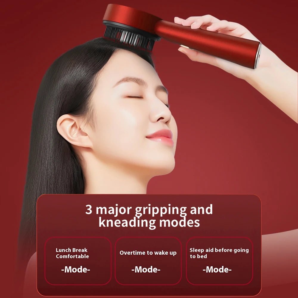 3 Modes Electric Red Light Massage Comb with Oil Applicator - trendi one