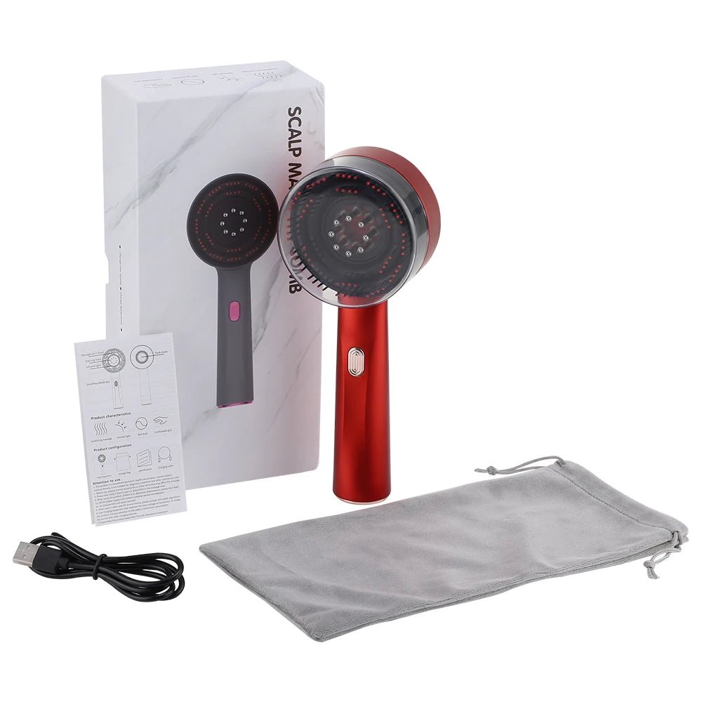 3 Modes Electric Red Light Massage Comb with Oil Applicator - trendi one