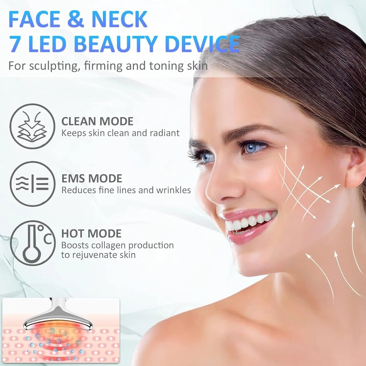 Anti-Aging EMS Neck  and Face Lifting Massager