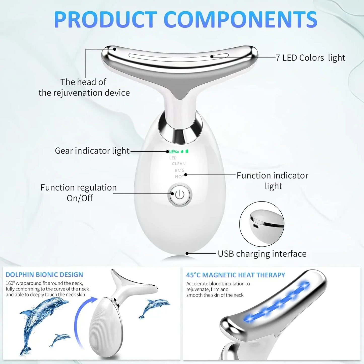 Anti-Aging EMS Neck  and Face Lifting Massager