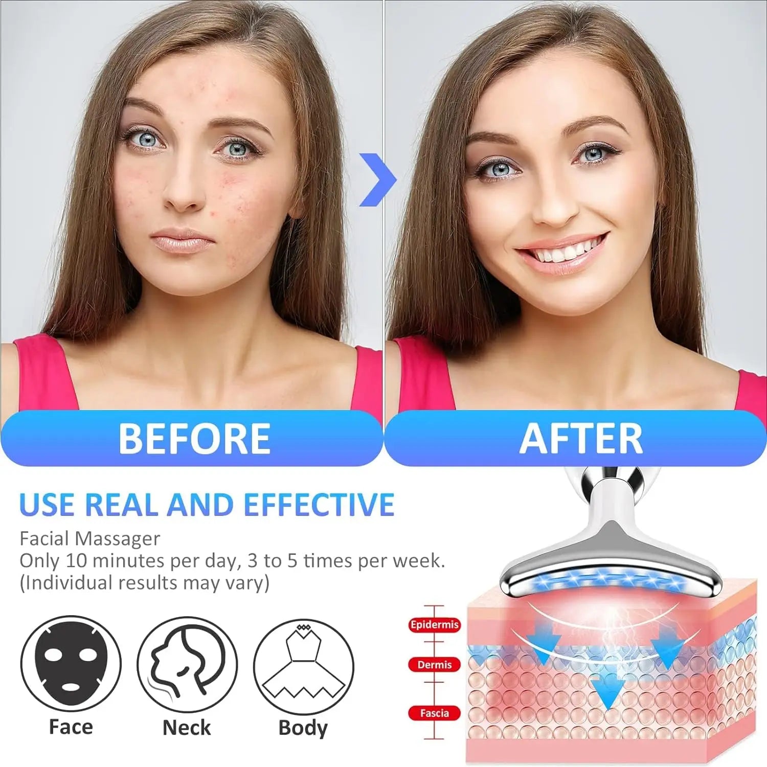 Anti - Aging EMS Neck and Face Lifting Massager - trendi one