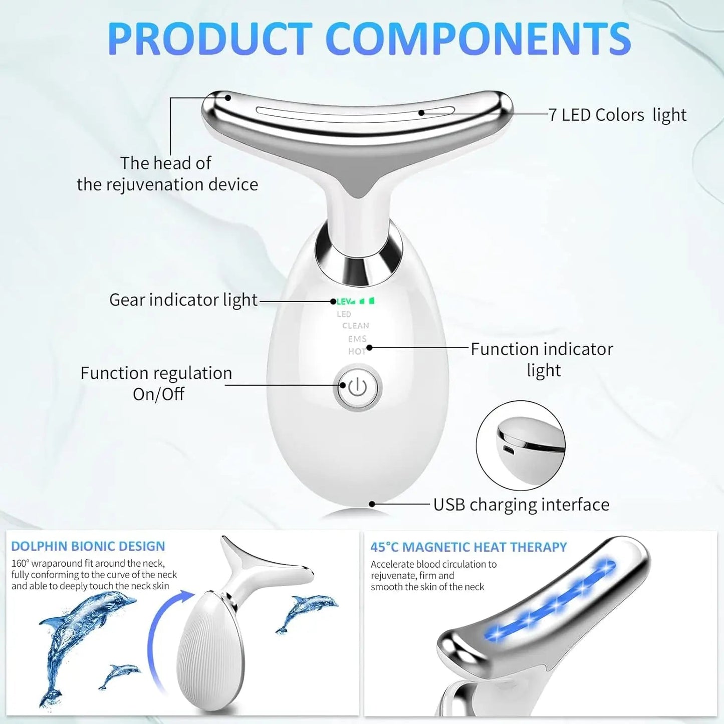 Anti - Aging EMS Neck and Face Lifting Massager - trendi one